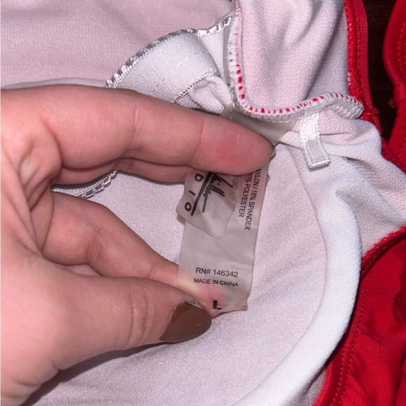 Nicole Miller Red One Piece Swimsuit - Picture 3 of 3